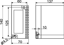 Габаритные размеры реле АЛ-4(АЛ-4-1,АЛ-4-2)